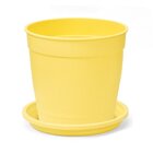 Vaso Aquarela N 3,5 Com Prato Nutriplan Cor Amarelo Claro