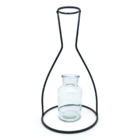 Vaso Aramado Metal Preto Garrafa Decorativa Md3 - 25cm