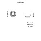 Vaso Asteca 24cm Ms Tramontina