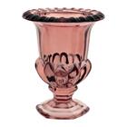 Vaso Athenas Em Cristal Ecologico D11,5xa15cm Com Pe Cor Rosa
