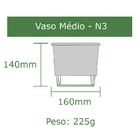 Vaso Auto-Irrigável Raiz - Médio - Liso - Amarelo Escuro