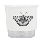 Vaso Autoirrigável Borboleta 12x11cm Branco