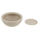 Vaso Bacia Amsterdã Bege Pedra 13x30cm Floridis