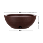 Vaso Bacia Amsterdã Marrom Pedra 13x30cm Floridis