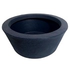 Vaso Bacia De Polietileno Com Textura Para Plantas 37cm - Azul