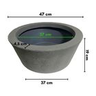 Vaso Bacia De Polietileno Com Textura Para Plantas 37cm - Cin