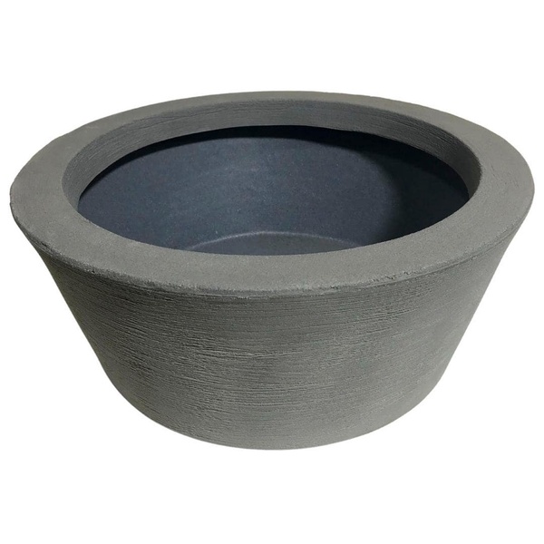 Vaso Bacia De Polietileno Com Textura Para Plantas 37cm - Cin