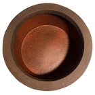 Vaso Bacia De Polietileno Com Textura Para Plantas 37cm - Mar