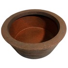 Vaso Bacia De Polietileno Com Textura Para Plantas 37cm - Mar