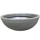 Vaso Bacia De Polietileno P/ Rosa Do Deserto 53cm Cinza