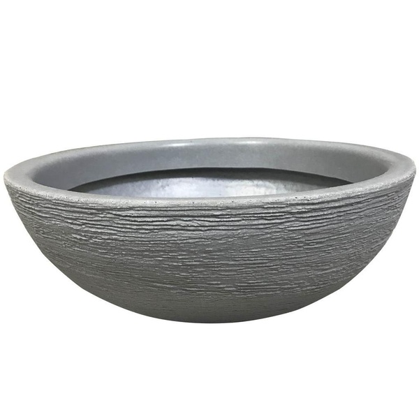 Vaso Bacia De Polietileno P/ Rosa Do Deserto 53cm Cinza