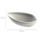 Vaso Bacia Decorativa Jardim Folha 79,5cm Japi Cimento