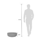 Vaso Bacia Decorativa Rústica 55cm Japi Marmore