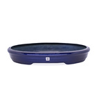 Vaso Bacia Decorativo Osaka Azul Perolizado P 7x46x35 Cm - D'