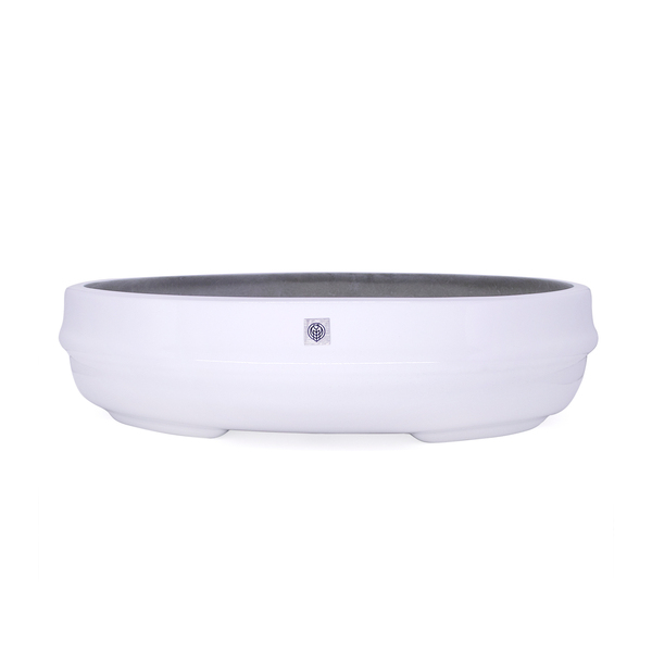 Vaso Bacia Decorativo Osaka Branco G 16x65x52 Cm - Indo Decor