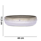 Vaso Bacia Decorativo Osaka Branco Gold Vietnamita 44cm B02 -