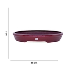 Vaso Bacia Decorativo Osaka Vermelho Lira P 7x46x35 Cm - D'ro