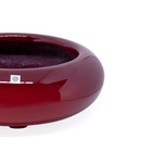 Vaso Bacia Decorativo Redondo Em Fibra Vermelho Lira P 8 Cm -