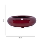 Vaso Bacia Decorativo Redondo Vermelho Lira M 13x40 Cm - Indo