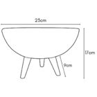 Vaso Bacia para Flores 20cm Com Tripé De Madeira Azul