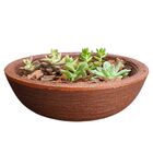 Vaso Bacia Polietileno P/ Plantas E Suculentas 23cm Marrom