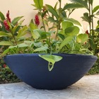 Vaso Bacia Polietileno p/ Plantas E Suculentas 49x15cm Azul