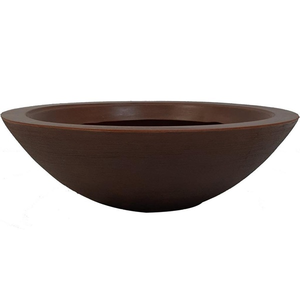 Vaso Bacia Polietileno p/ Plantas E Suculentas 49x15cm Marrom