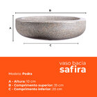 Vaso Bacia Safira Pedra 10 Terrano