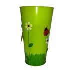 Vaso Balde Enfeite De Ferro Jardim Quintal Varanda Joaninha F