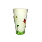 Vaso Balde Metal Enfeite Jardim Quintal Varanda Joaninha Flor