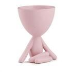 Vaso Bob Em Poliresina Rosa Sentado 14x10,5cm