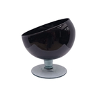 Vaso Boca Torta Vidro Médio Taça De Decoração Branco