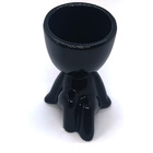 Vaso Boneco Bob Preto Sentado Pernas Encolhidas - Cachepot