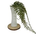 Vaso Branco 3d Com Samambaia Artificial