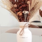 Vaso Branco Com Arranjo Flores Secas Decoração Boho Capim Dos