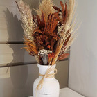 Vaso Branco Com Arranjo Flores Secas Decoração Boho Capim Dos