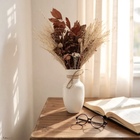 Vaso Branco Com Arranjo Flores Secas Decoração Boho Capim Dos