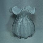 Vaso Branco De Cristal Murano Trouxinha