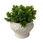 Vaso Branco Decorativo Moderno De Cerâmica Com Trabalhado