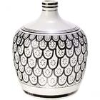 Vaso Branco E Preto Garrafa 25x21cm Madeline Home Co Gs 31140