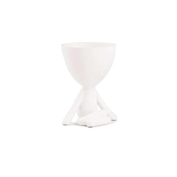 Vaso Branco Em Poliresina 14x10,5x10cm - Mart