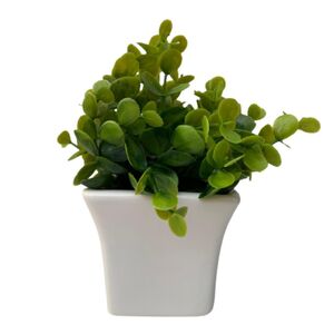 Foto de Vaso Branco Quadrado De Cerâmica Decorativo