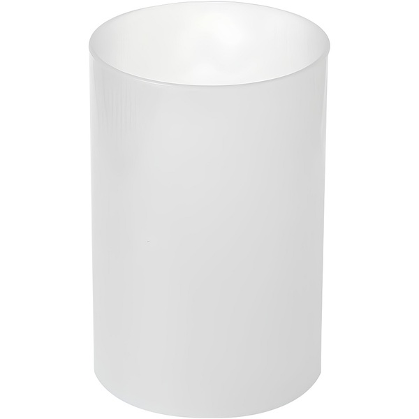 Vaso Branco Tubo Vidro Resistente 30x14cm Arranjos