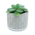 Vaso Cachepô Cimento Geométrico - Médio