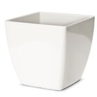 Vaso Cachepô Elegance De Plástico Quadrado 01 Nutriplan Branca
