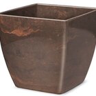 Vaso Cachepô Elegance De Plástico Quadrado 01 Nutriplan Café