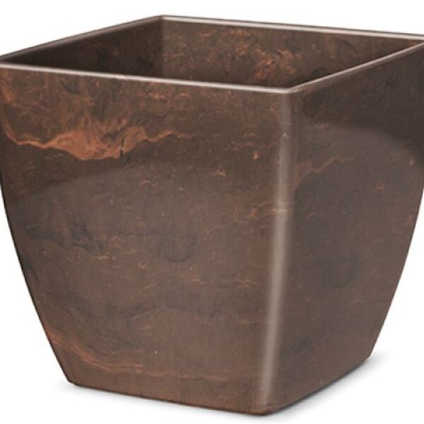 Vaso Cachepô Elegance De Plástico Quadrado 01 Nutriplan Café