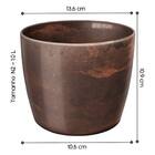 Vaso Cachepô Elegance De Plástico Redondo 02 Nutriplan Café I