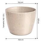 Vaso Cachepô Elegance De Plástico Redondo 02 Nutriplan Traver