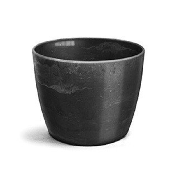 Vaso Cachepô Elegance De Plástico Redondo Mini Nuriplan Preto